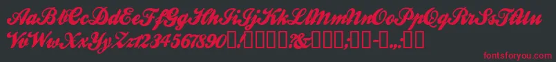 Ballw ffy Font – Red Fonts on Black Background