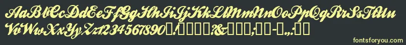 Ballw ffy Font – Yellow Fonts on Black Background