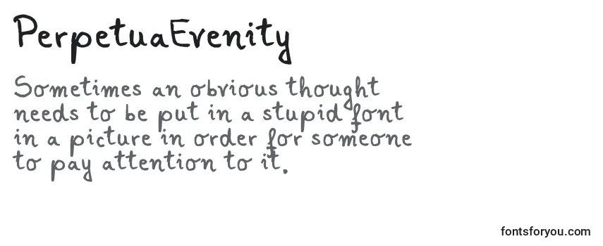 Review of the PerpetuaEvenity Font