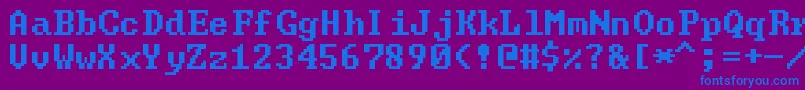 GreenScreen Font – Blue Fonts on Purple Background