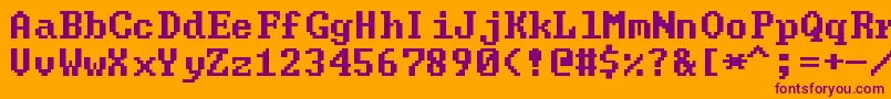 GreenScreen Font – Purple Fonts on Orange Background