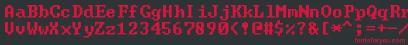 GreenScreen Font – Red Fonts on Black Background
