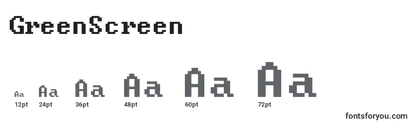 GreenScreen Font Sizes