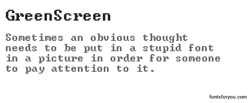GreenScreen Font