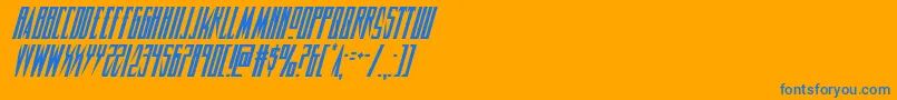 Police Timberwolfcondital2 – polices bleues sur fond orange