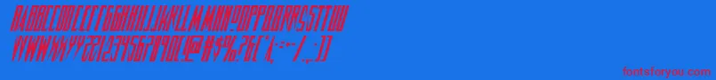 Timberwolfcondital2 Font – Red Fonts on Blue Background