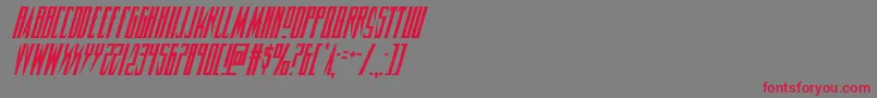 Timberwolfcondital2-Schriftart – Rote Schriften auf grauem Hintergrund
