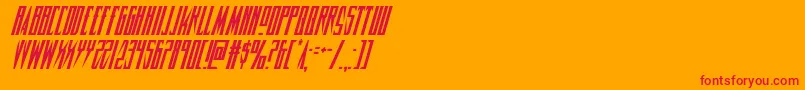 Timberwolfcondital2 Font – Red Fonts on Orange Background
