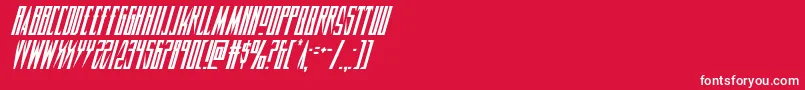 フォントTimberwolfcondital2 – 赤い背景に白い文字
