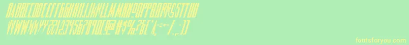 Timberwolfcondital2 Font – Yellow Fonts on Green Background