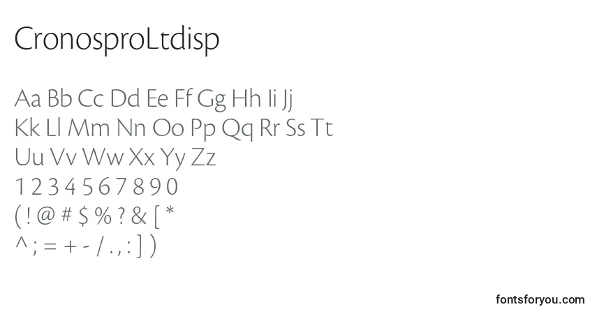 A fonte CronosproLtdisp – alfabeto, números, caracteres especiais