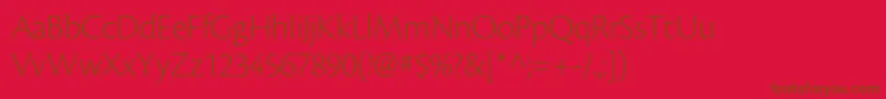 CronosproLtdisp Font – Brown Fonts on Red Background