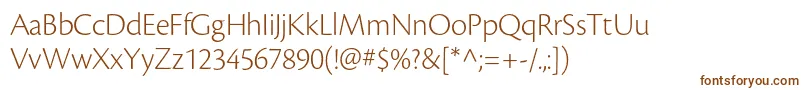CronosproLtdisp Font – Brown Fonts on White Background