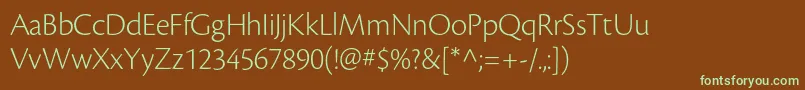 CronosproLtdisp Font – Green Fonts on Brown Background