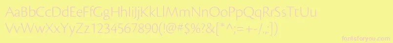 Шрифт CronosproLtdisp – розовые шрифты на жёлтом фоне