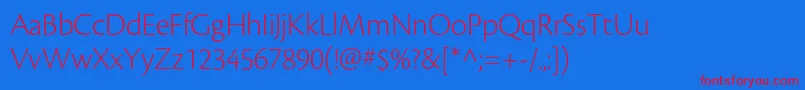 CronosproLtdisp Font – Red Fonts on Blue Background