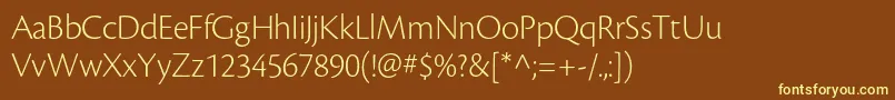 CronosproLtdisp Font – Yellow Fonts on Brown Background