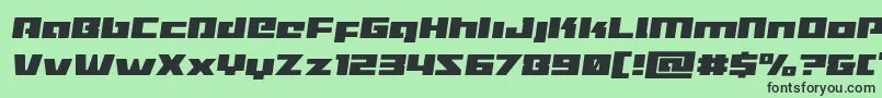 Turbochargesemital Font – Black Fonts on Green Background