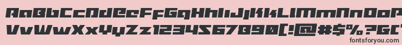 Turbochargesemital-Schriftart – Schwarze Schriften auf rosa Hintergrund
