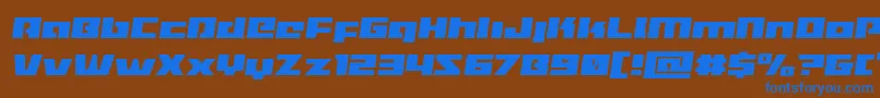 Turbochargesemital Font – Blue Fonts on Brown Background