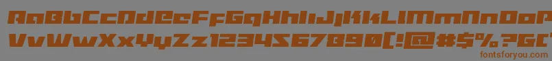 Шрифт Turbochargesemital – коричневые шрифты на сером фоне