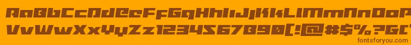 Turbochargesemital Font – Brown Fonts on Orange Background