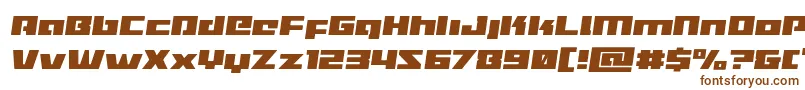 Шрифт Turbochargesemital – коричневые шрифты