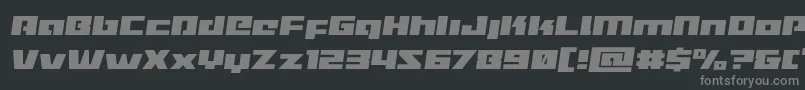 Turbochargesemital-Schriftart – Graue Schriften auf schwarzem Hintergrund