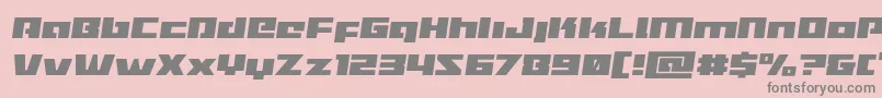 Czcionka Turbochargesemital – szare czcionki na różowym tle