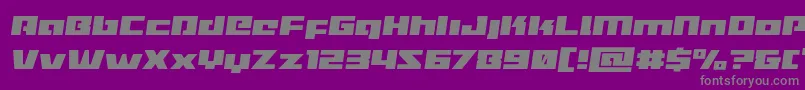 Turbochargesemital Font – Gray Fonts on Purple Background