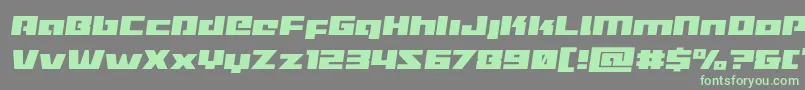 Turbochargesemital Font – Green Fonts on Gray Background
