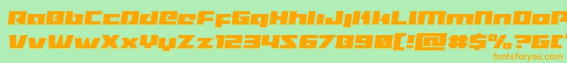 Turbochargesemital Font – Orange Fonts on Green Background