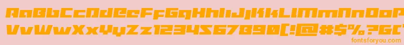 Turbochargesemitalフォントについての詳細 フォントTurbochargesemital – オレンジの文字がピンクの背景にあります。