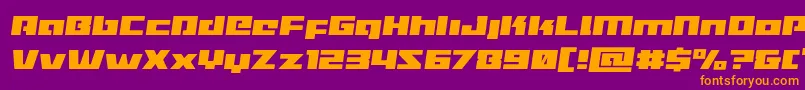 Turbochargesemital Font – Orange Fonts on Purple Background
