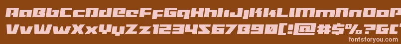 フォントTurbochargesemital – 茶色の背景にピンクのフォント