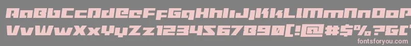 Шрифт Turbochargesemital – розовые шрифты на сером фоне