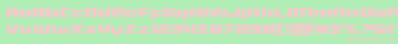 Turbochargesemital-Schriftart – Rosa Schriften auf grünem Hintergrund