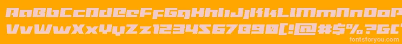 Turbochargesemital Font – Pink Fonts on Orange Background