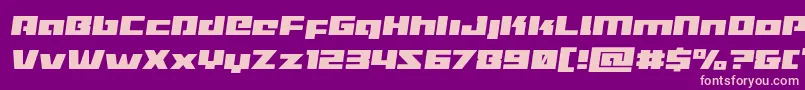 Turbochargesemital Font – Pink Fonts on Purple Background