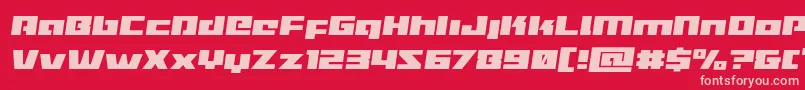 Turbochargesemital Font – Pink Fonts on Red Background