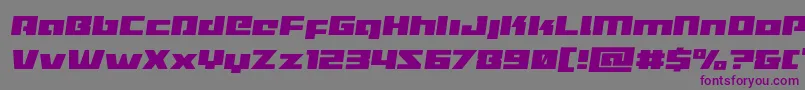 Weitere Informationen zur Turbochargesemital-Schriftart Turbochargesemital-Schriftart – Violette Schriften auf grauem Hintergrund