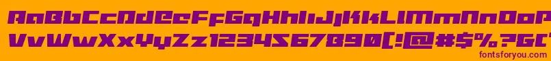 Turbochargesemital-fontti – violetit fontit oranssilla taustalla