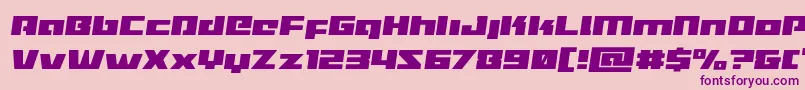 Turbochargesemital Font – Purple Fonts on Pink Background