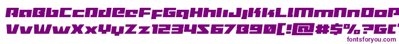 Turbochargesemital Font – Purple Fonts on White Background