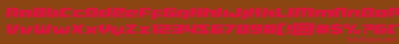 Turbochargesemital-fontti – punaiset fontit ruskealla taustalla