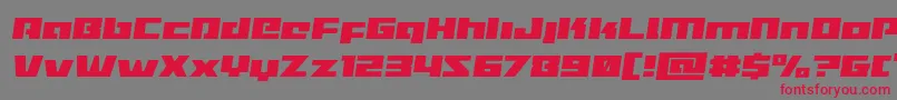 Turbochargesemital Font – Red Fonts on Gray Background