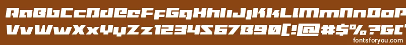Turbochargesemital Font – White Fonts on Brown Background