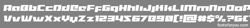 Turbochargesemital Font – White Fonts on Gray Background