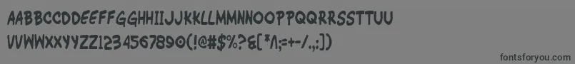 フォントWimpOutCondensed – 黒い文字の灰色の背景