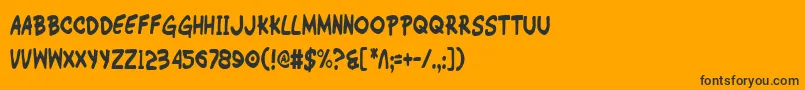WimpOutCondensed Font – Black Fonts on Orange Background